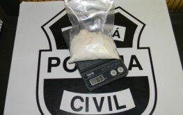 Grupo de Diligências Especiais da Policia Civil apreende 63 gramas de cocaína