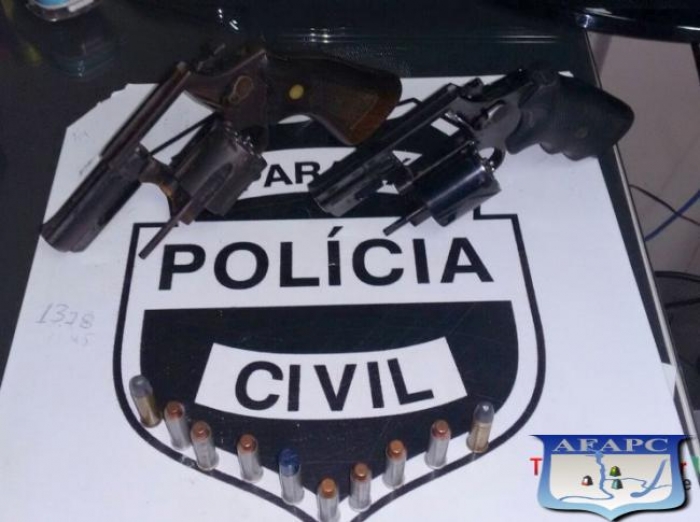 CASAL É PRESO PELA POLÍCIA CIVIL PORTANDO DOIS REVÓLVERES