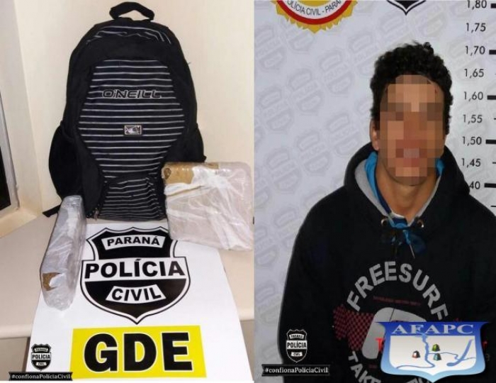 POLÍCIA CIVIL DE FOZ PRENDE DROGA COM DESTINO A CIDADE DE PARANAGUÁ
