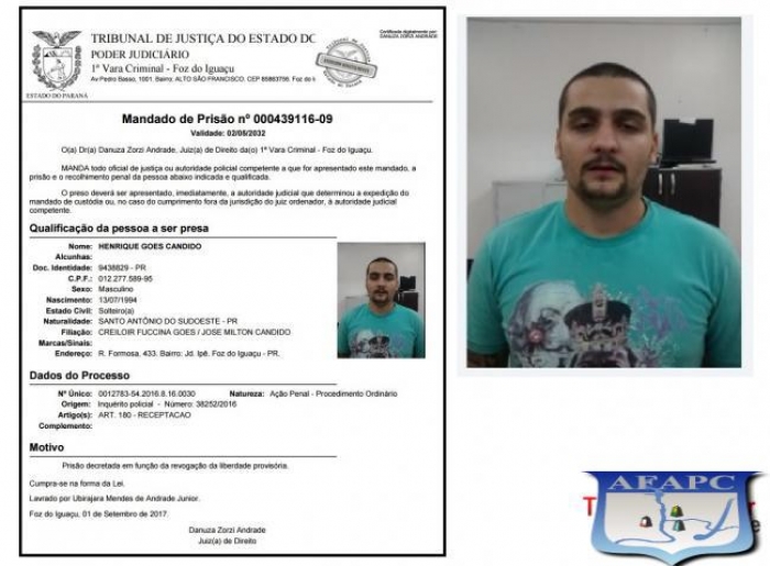 POLICIA CIVIL CUMPRE MANDADO DE PRISÃO NO JARDIM PETRÓPOLIS