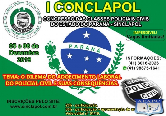 Congresso das classes policiais civis do estado do Paraná - SINCLAPOL