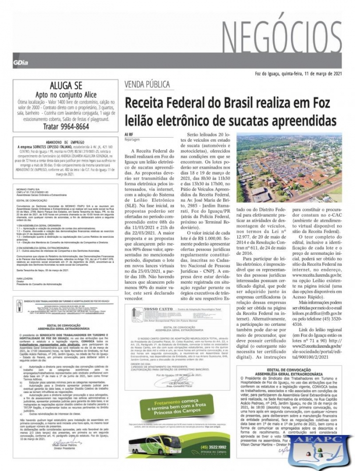 LEILÃO DA RECEITA FEDERAL DO BRASIL